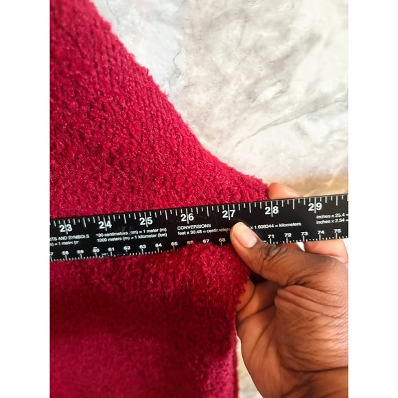 Show Me Your Mumu Hug Me Sweater Majestic Maroon Women's V-Neck Oversized Knit M - Picture 6 of 8